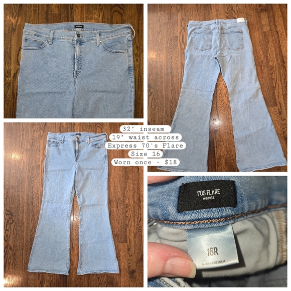 Express 70's Flare Jeans - Picture 7 of 7